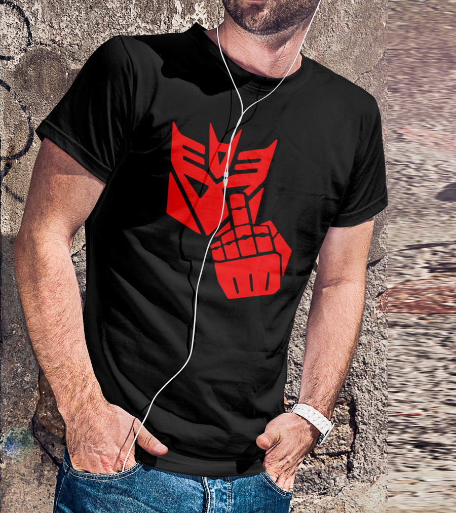Decepticon Transformers Red Emblem Gesture T-Shirt