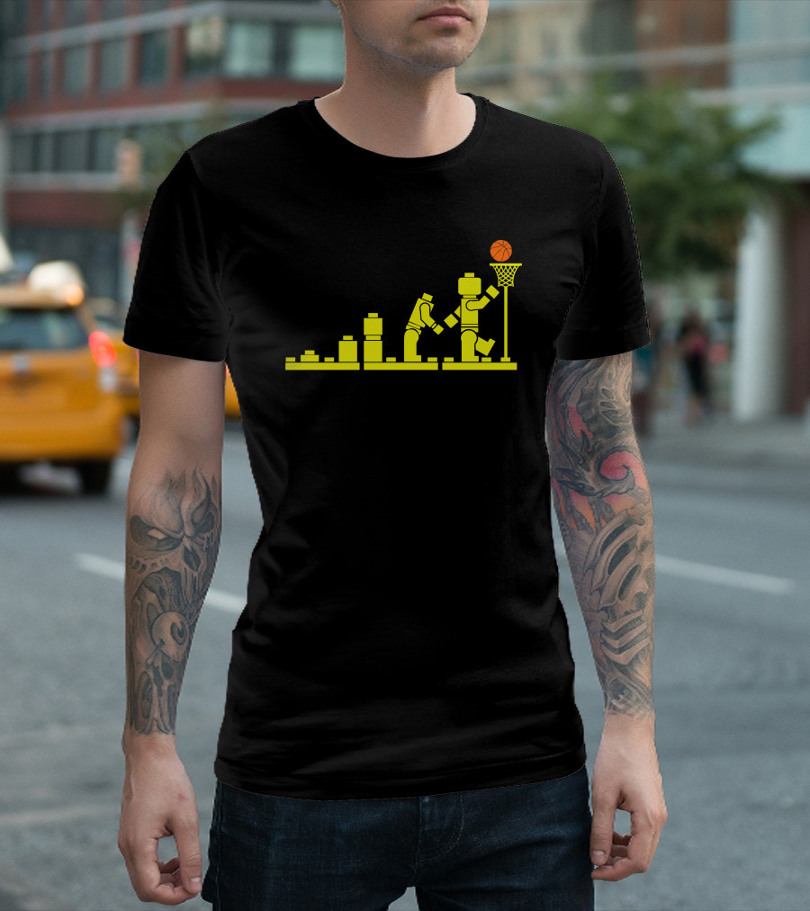 Evolution Lego Basketball Sports Journey Blocks Dunk T-Shirt