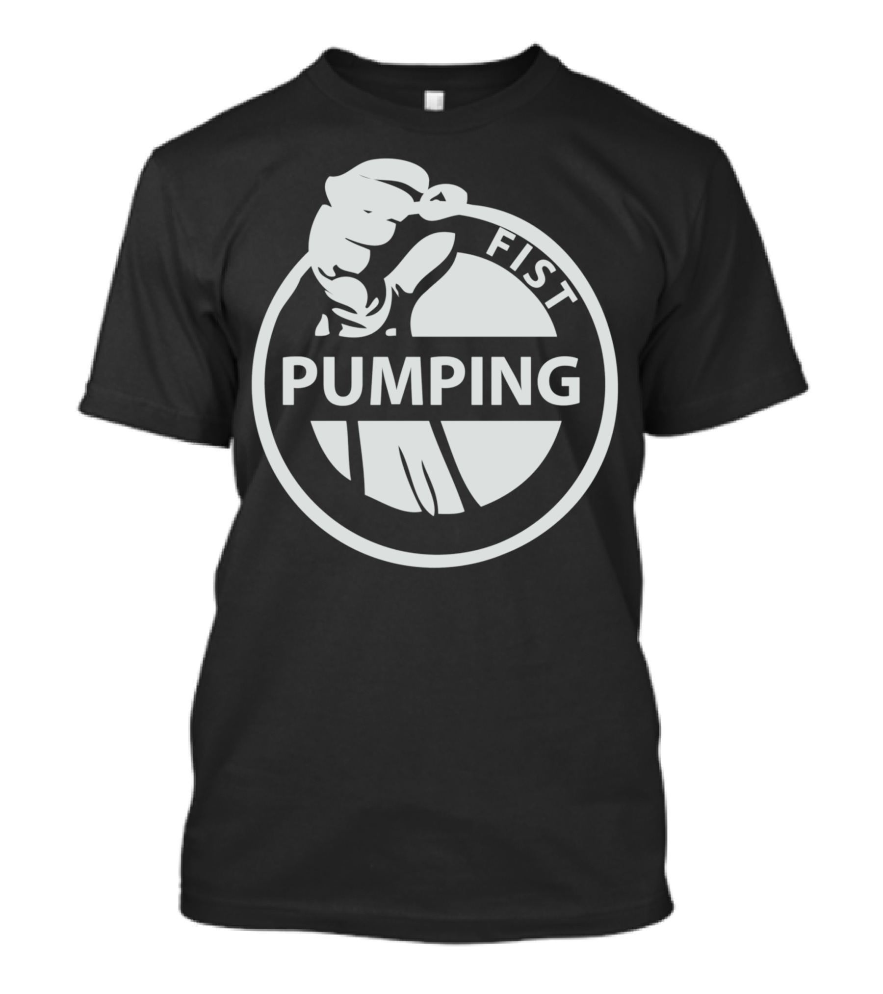 Fist Pumping Circle Symbol With Pumping Fist T-Shirt