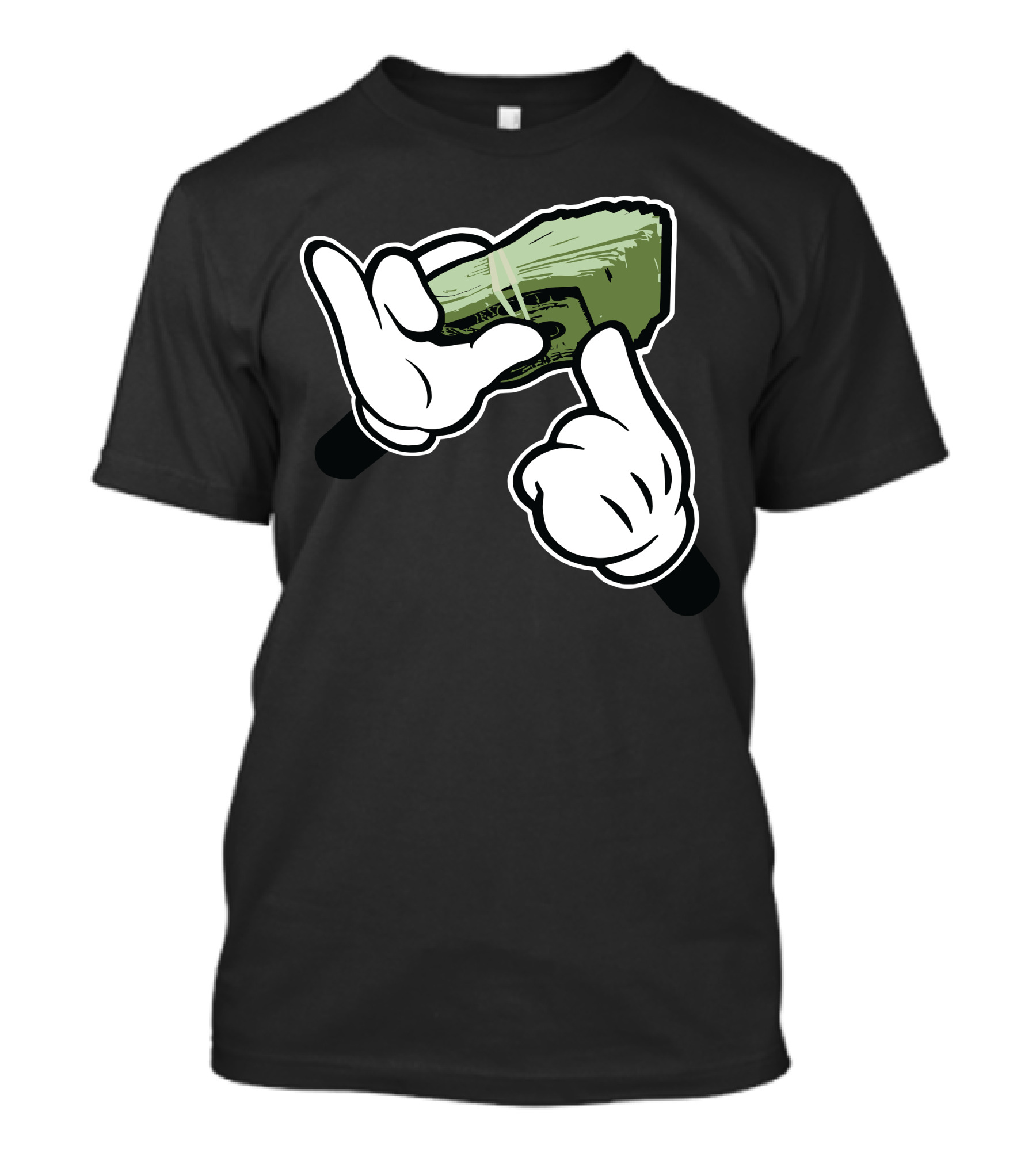 Get Money Cartoon Hands With Stack Of Cash T-Shirt