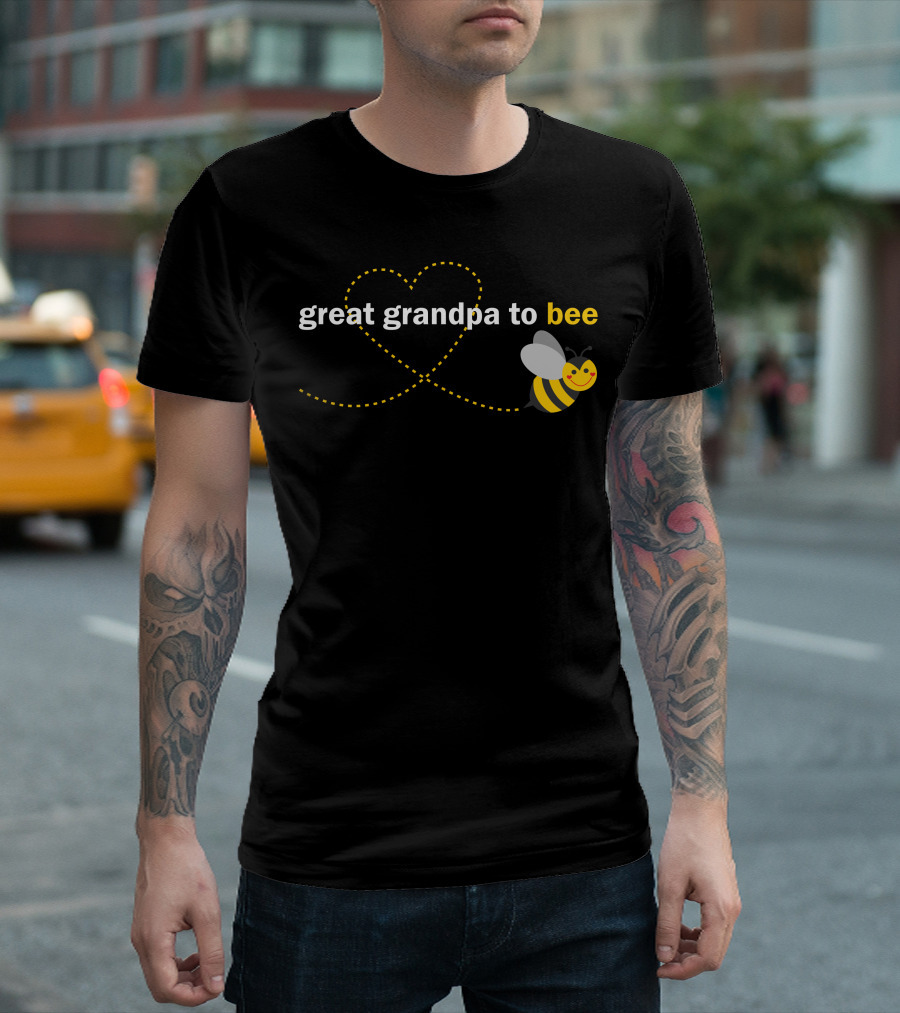 Great Grandpa To Bee Heart Bee Trail T-Shirt