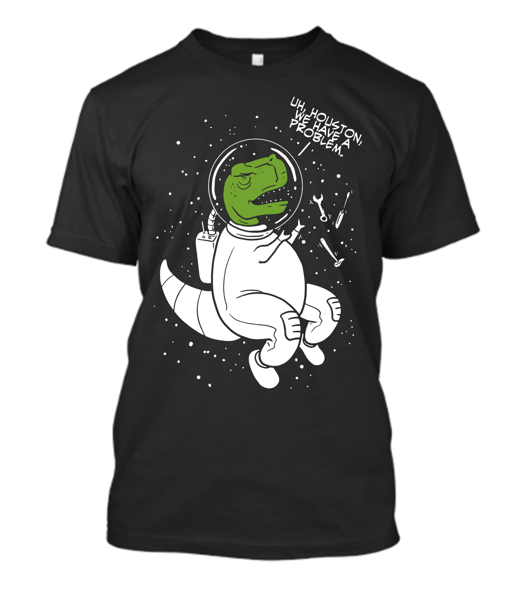 Uh, Houston We Have A Problem Dinosaur Astronaut T-Shirt