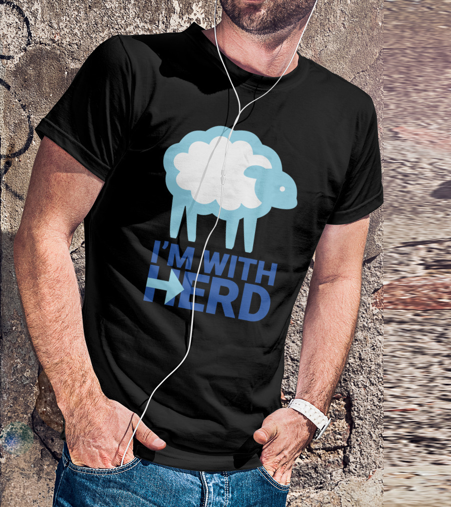I'm With Herd Sheep And Arrow T-Shirt