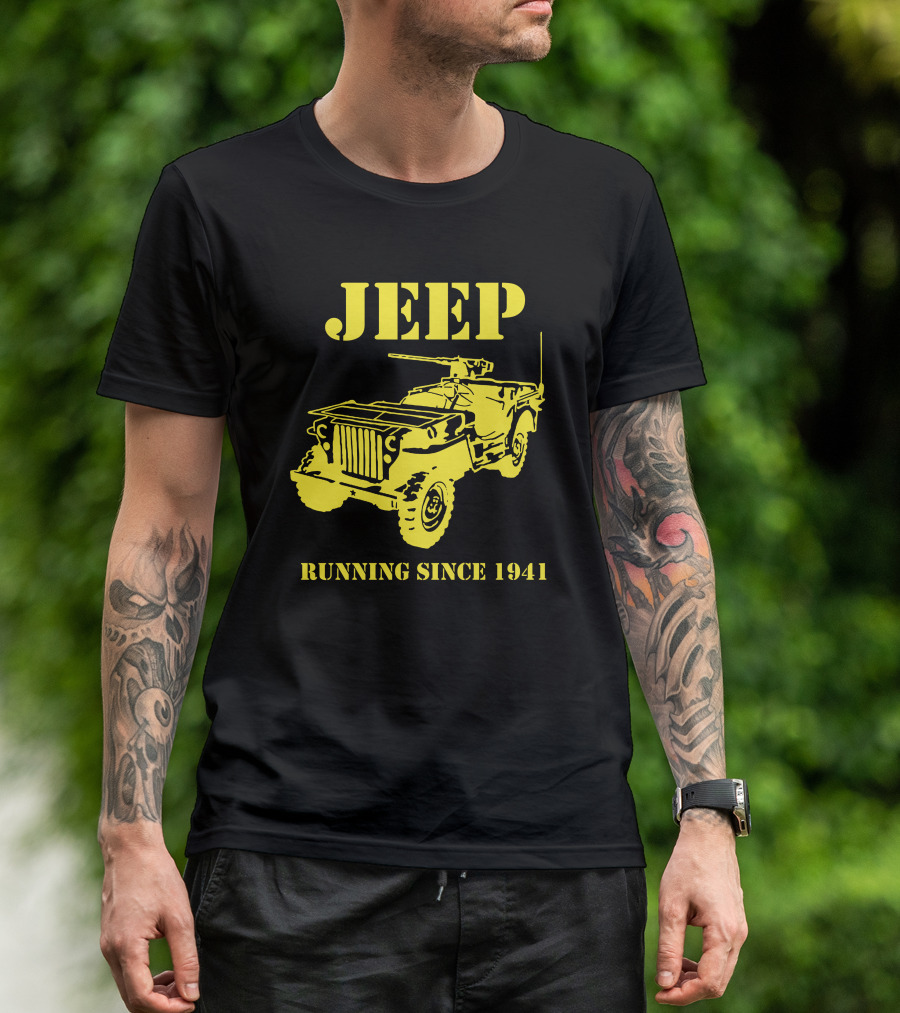 Jeep Running Since 1941 Army Vehicle Vintage T-Shirt