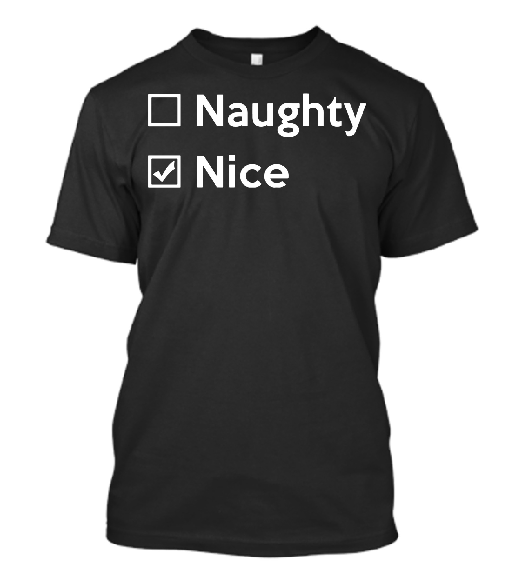 Checked Box Nice Not Naughty Christmas Choice T-Shirt