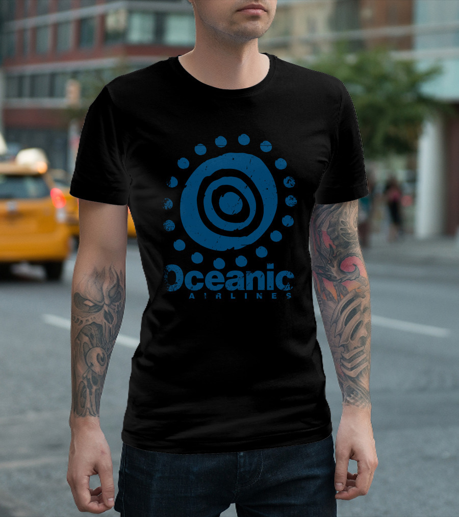 Oceanic Airlines Logo Blue Circle T-Shirt