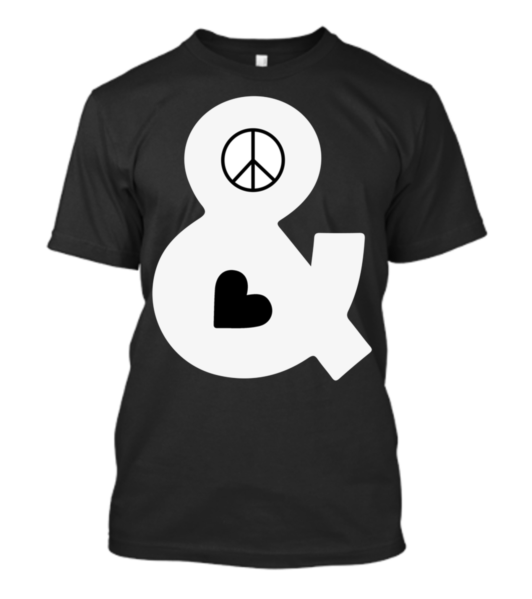 Peace Symbol Ampersand Heart T-Shirt