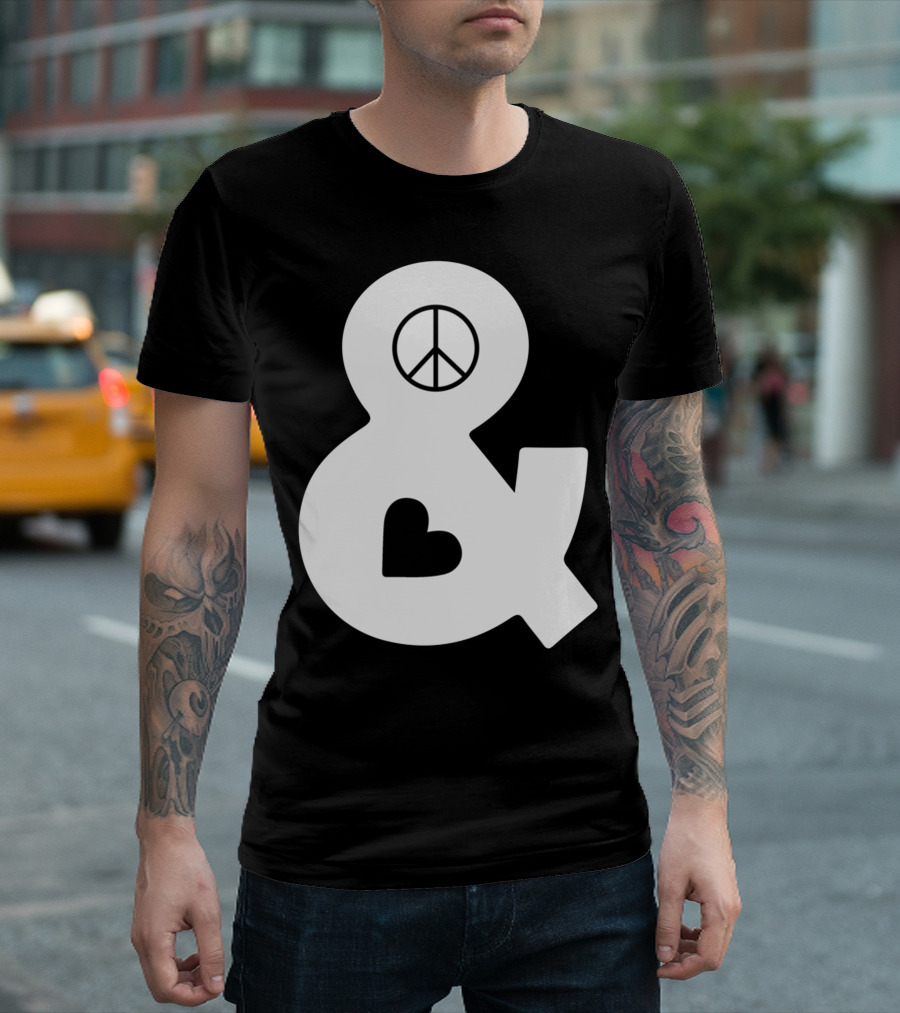 Peace Symbol Ampersand Heart T-Shirt