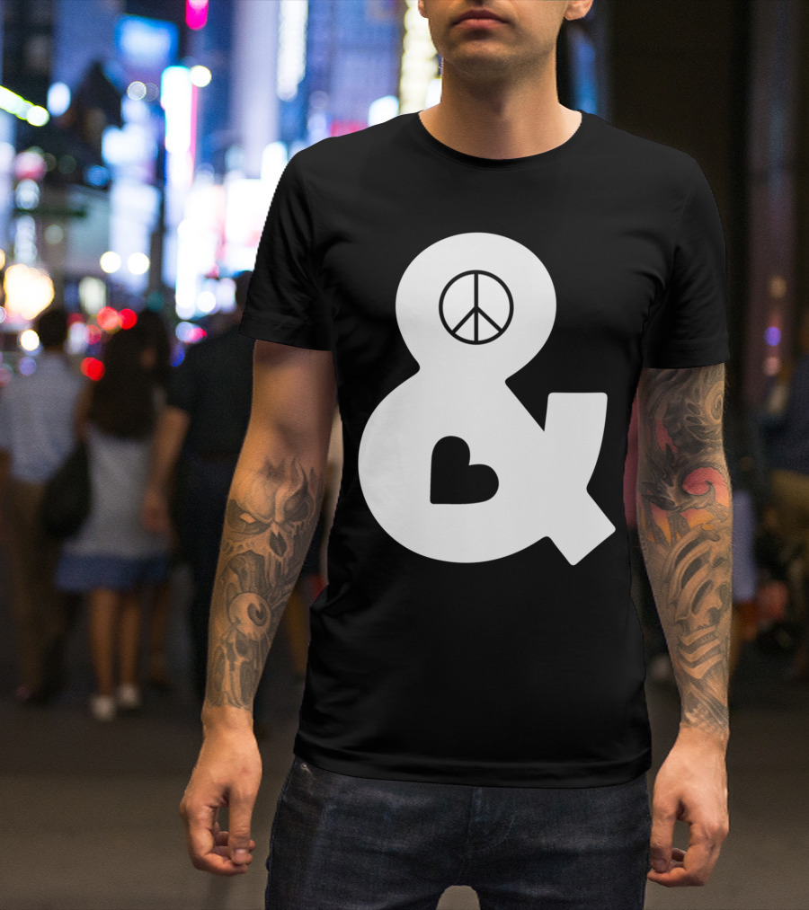 Peace Symbol Ampersand Heart T-Shirt