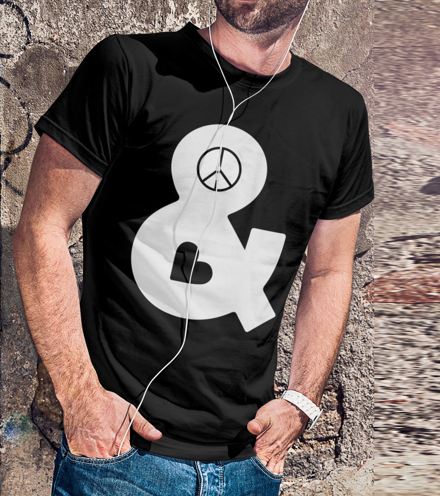 Peace Symbol Ampersand Heart T-Shirt