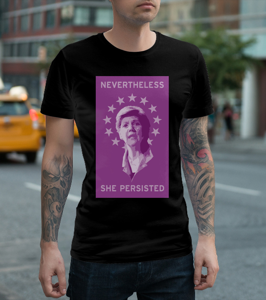 Nevertheless She Persisted Stars Purple T-Shirt