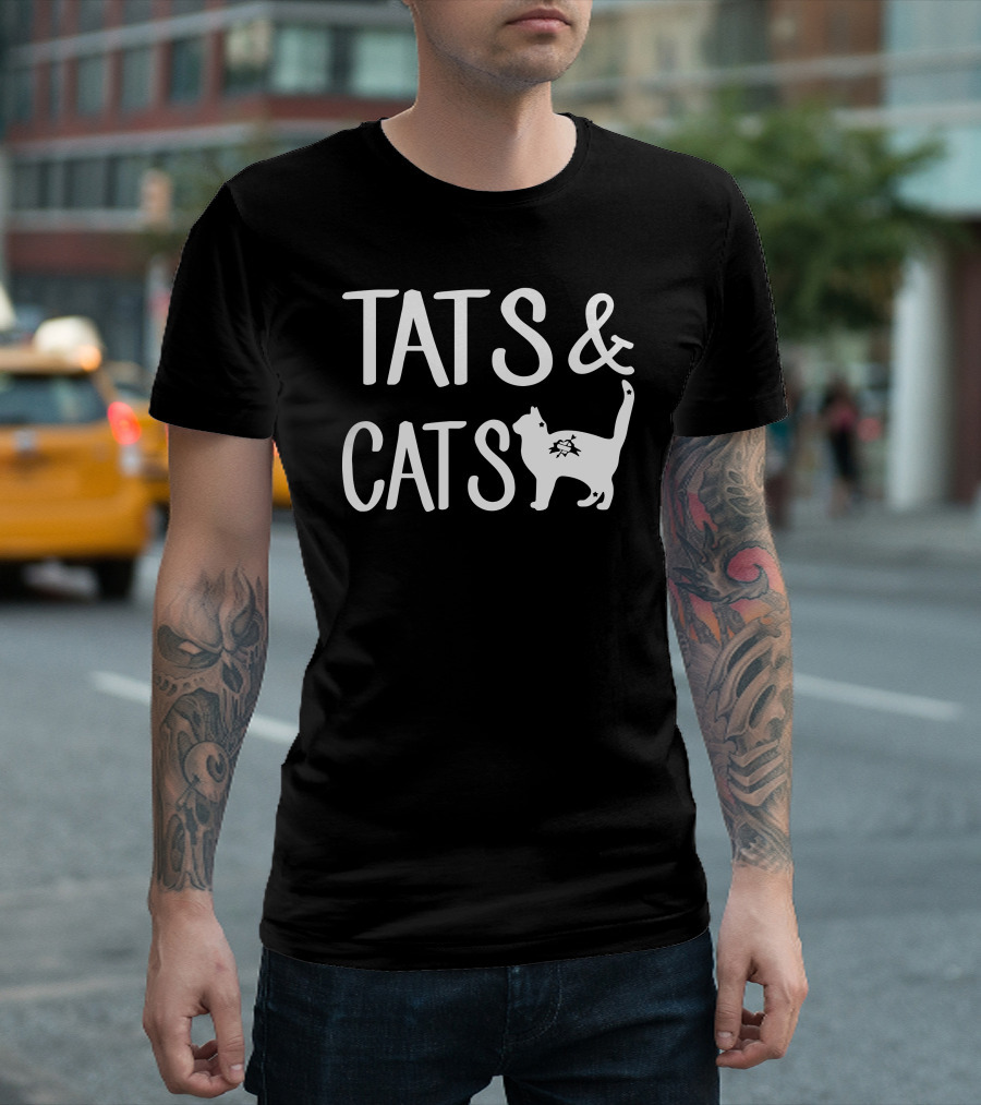 Tats And Cats Tattooed Cat T-Shirt