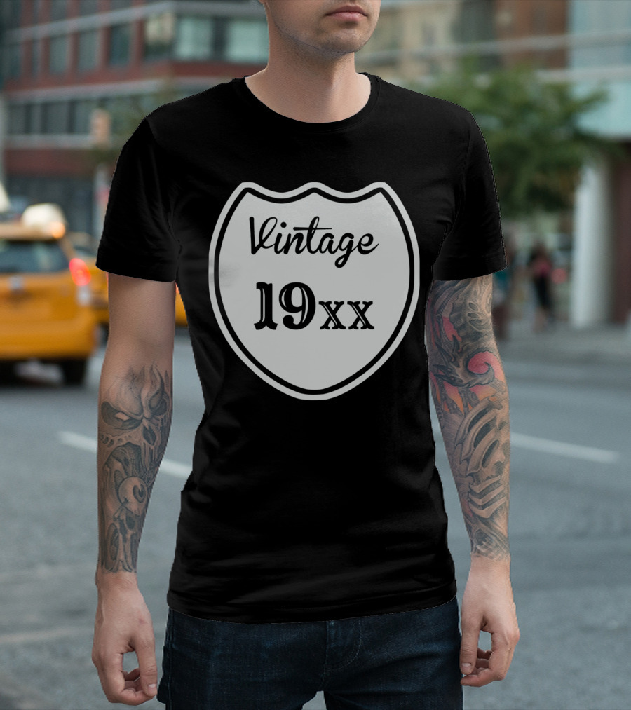 Vintage Custom Birth Year 19XX Shield T-Shirt