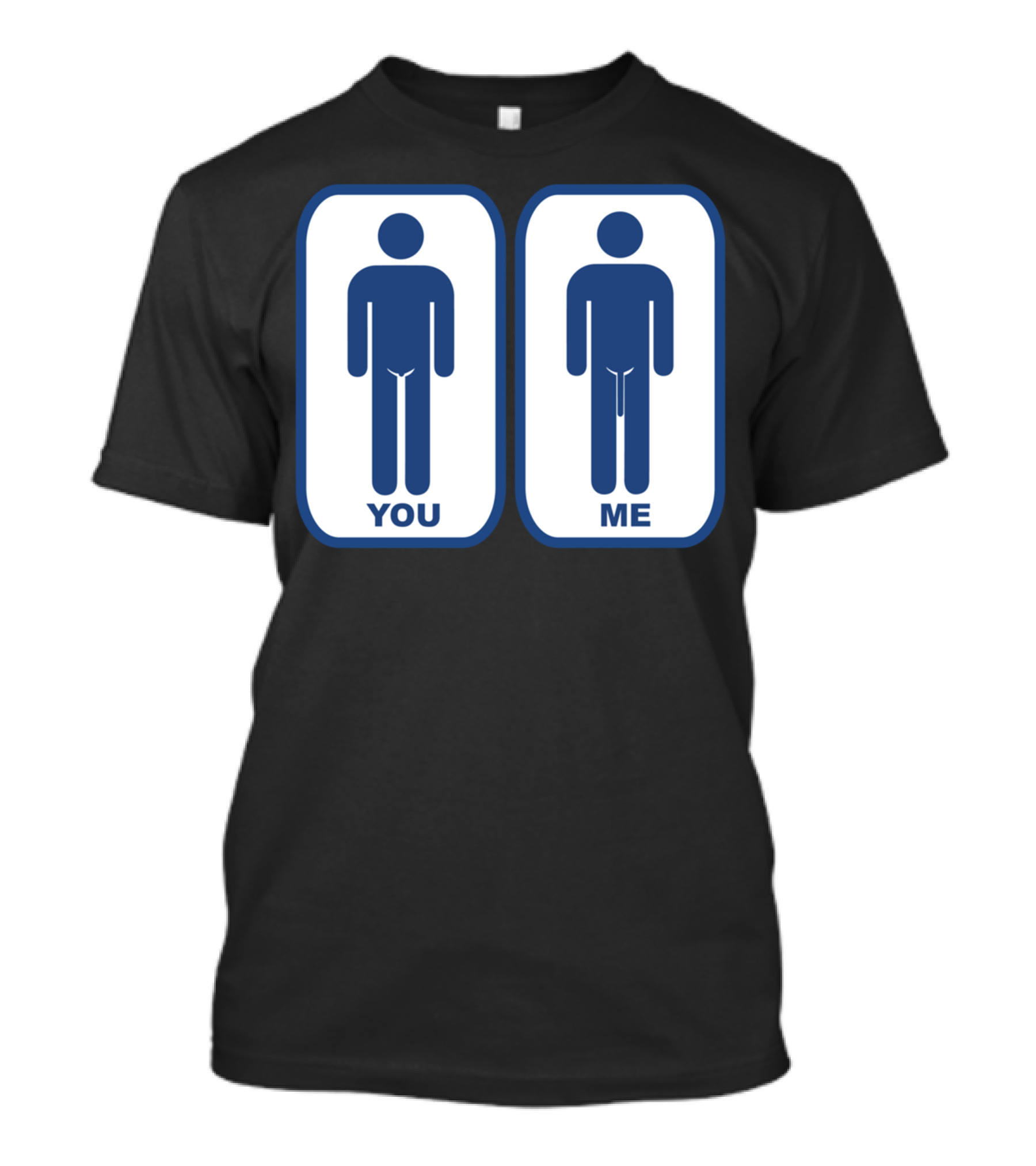 You Me Visual Comparison Icon-Style Humor T-Shirt