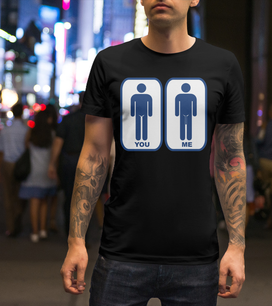 You Me Visual Comparison Icon-Style Humor T-Shirt