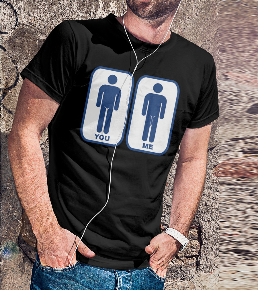 You Me Visual Comparison Icon-Style Humor T-Shirt