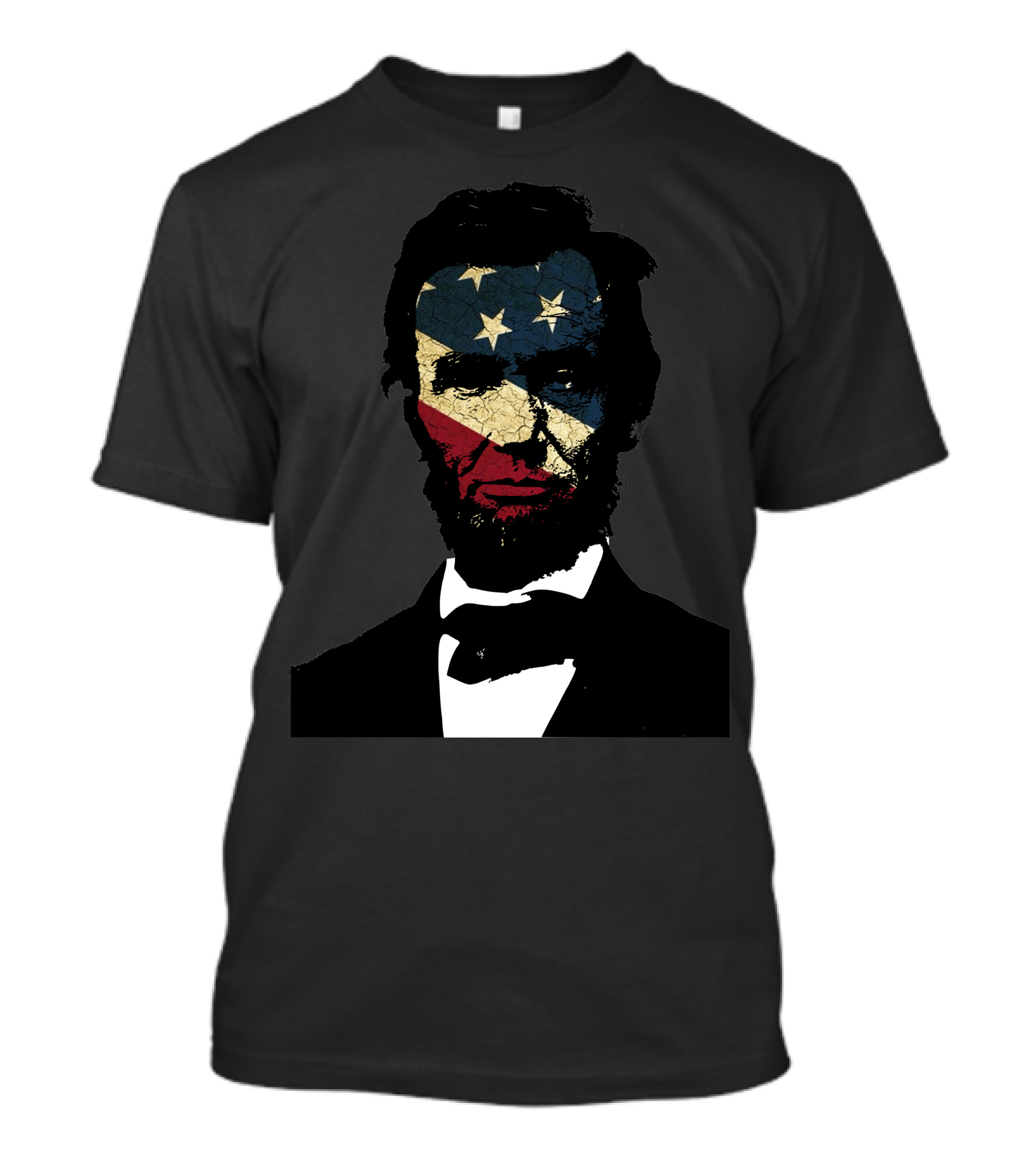 Abraham Lincoln American Flag Patriotic Independence Day T-Shirt