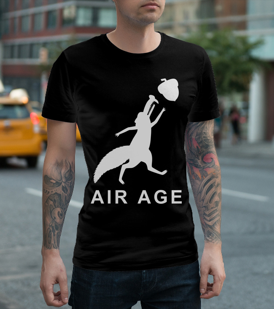 Air Age Ice Age Squirrel and Acorn Chase T-Shirt