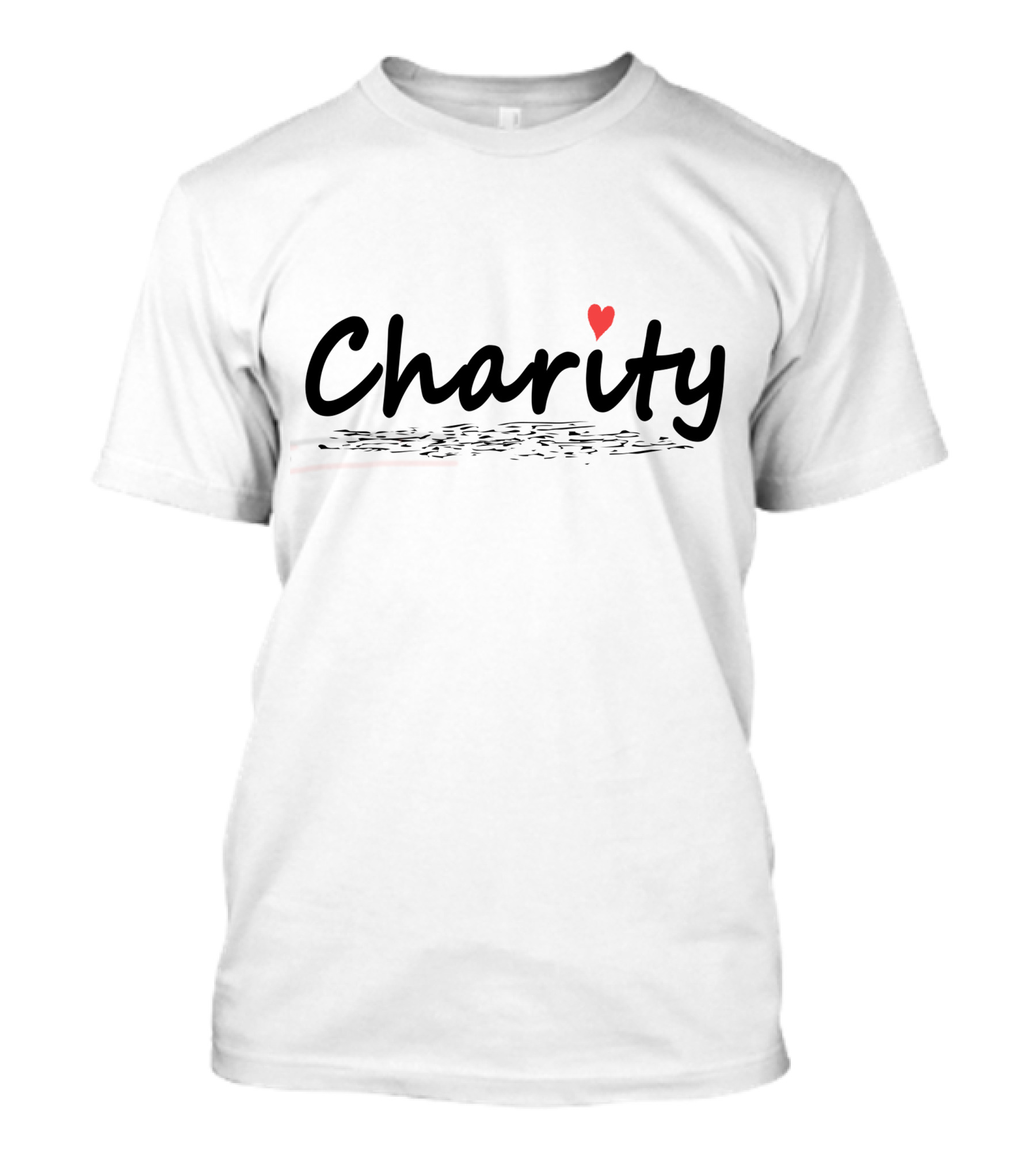 Charity Heart Symbol Love Wordmark T-Shirt