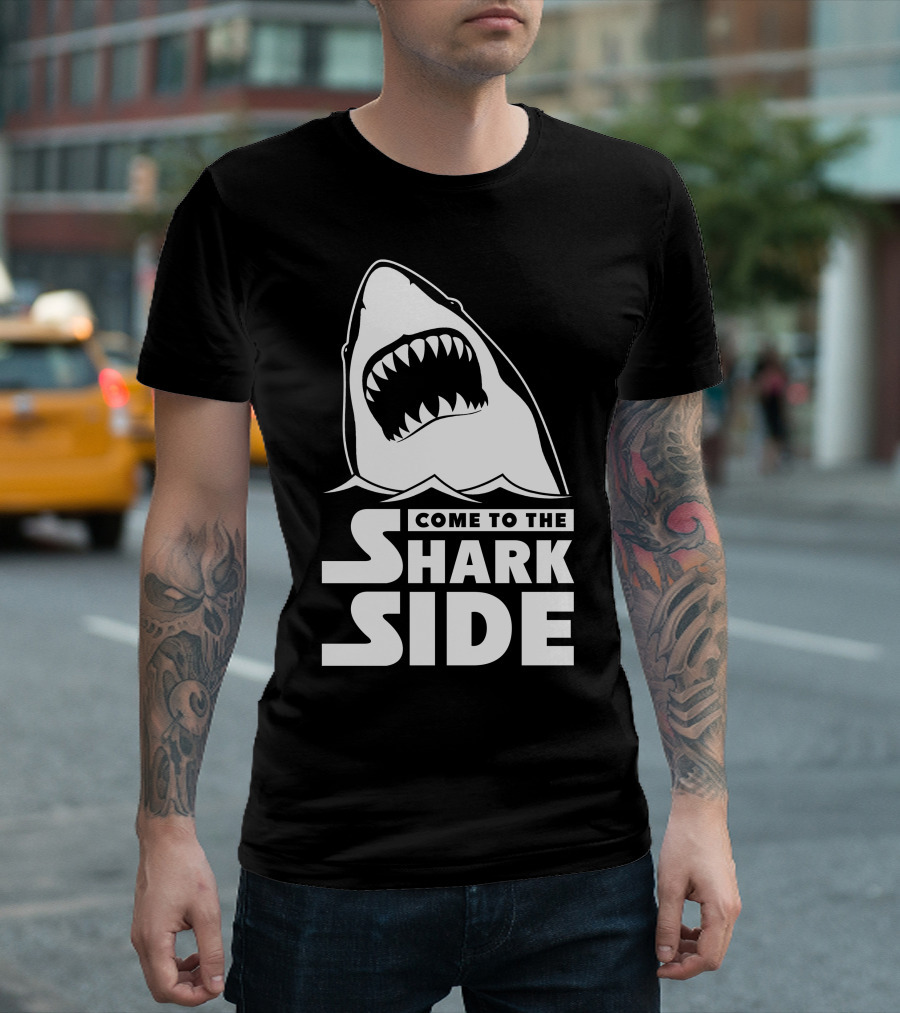 Come to the Shark Side Jaws Parody Dark Side Reference T-Shirt