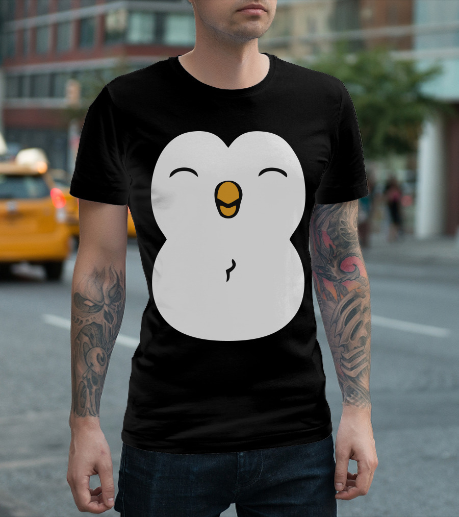 Cute Penguin Smiling Face T-Shirt