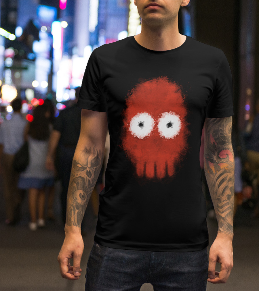Doctor Lobster Red Squid Face With Big White Eyes T-Shirt