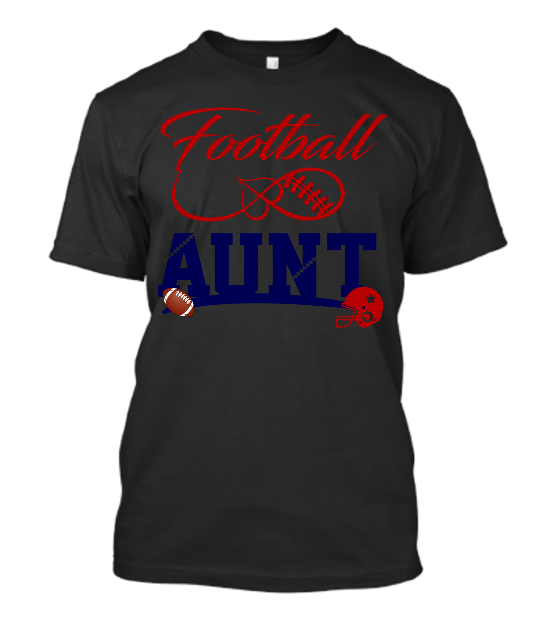 Football Aunt Hearts And Helmets T-Shirt