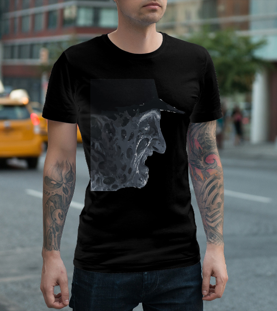 Freddy Krueger Nightmare Profile Iconic Dark Hat T-Shirt
