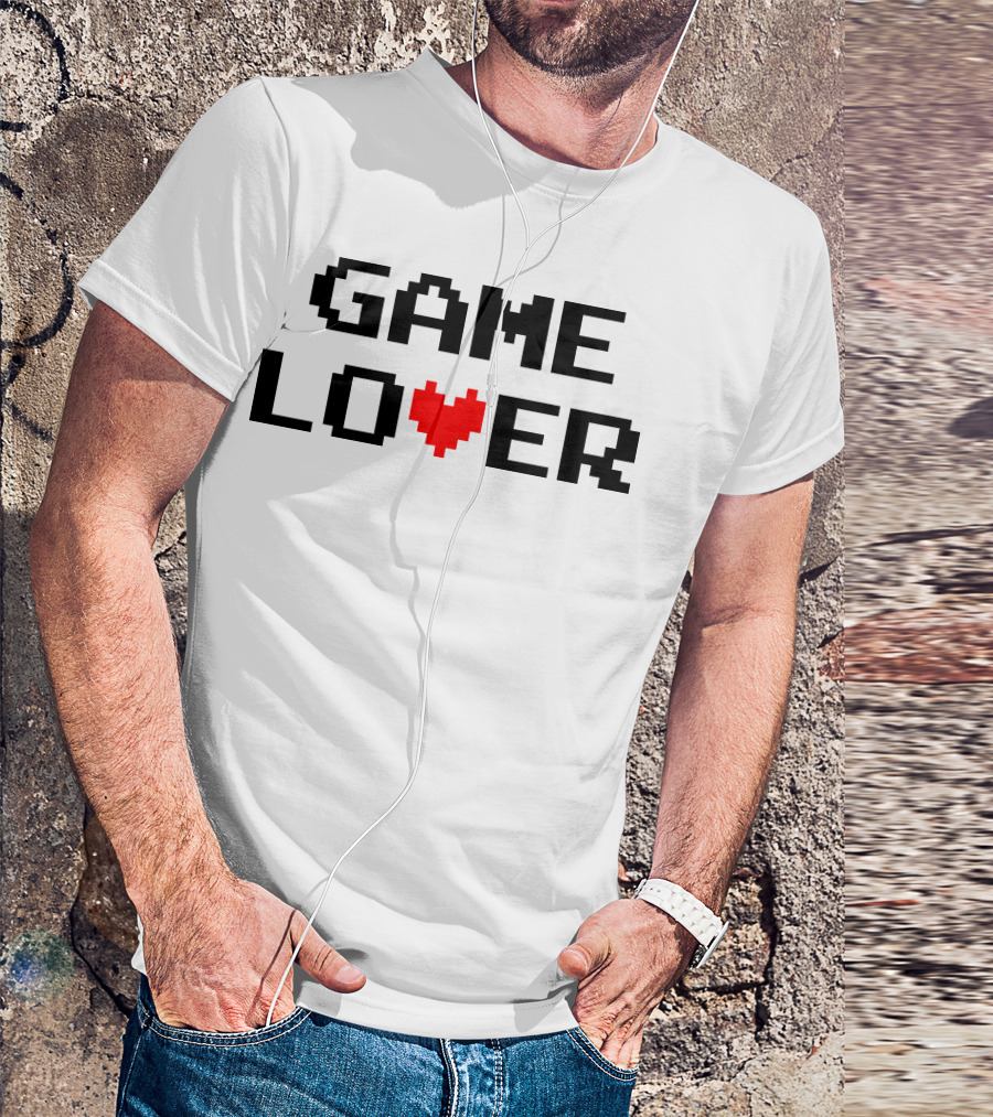 Game Lover Pixel Heart Retro Gaming T-Shirt