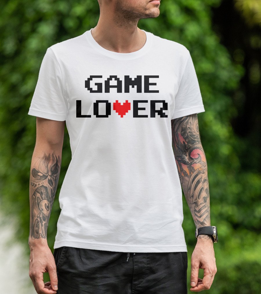 Game Lover Pixel Heart Retro Gaming T-Shirt