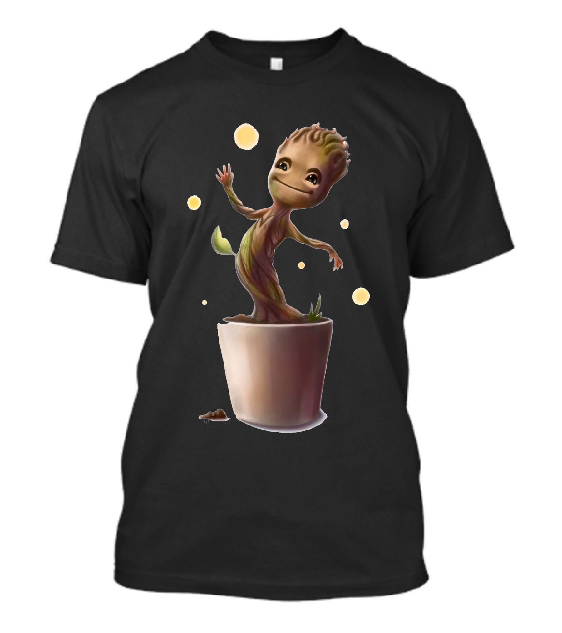 Groot Dancing Figure From Guardians Of The Galaxy In Planter T-Shirt