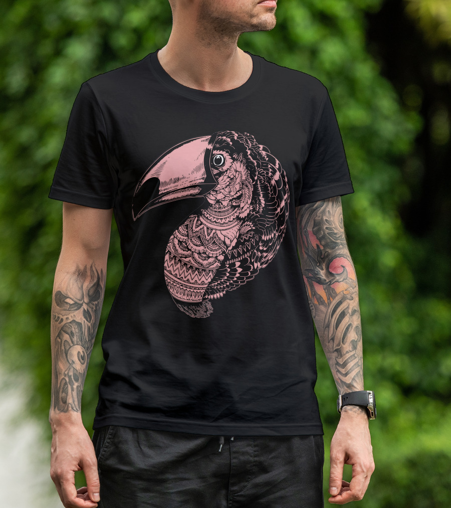 Guacamaya Bird Amazonas Wings Intricate Toucan T-Shirt