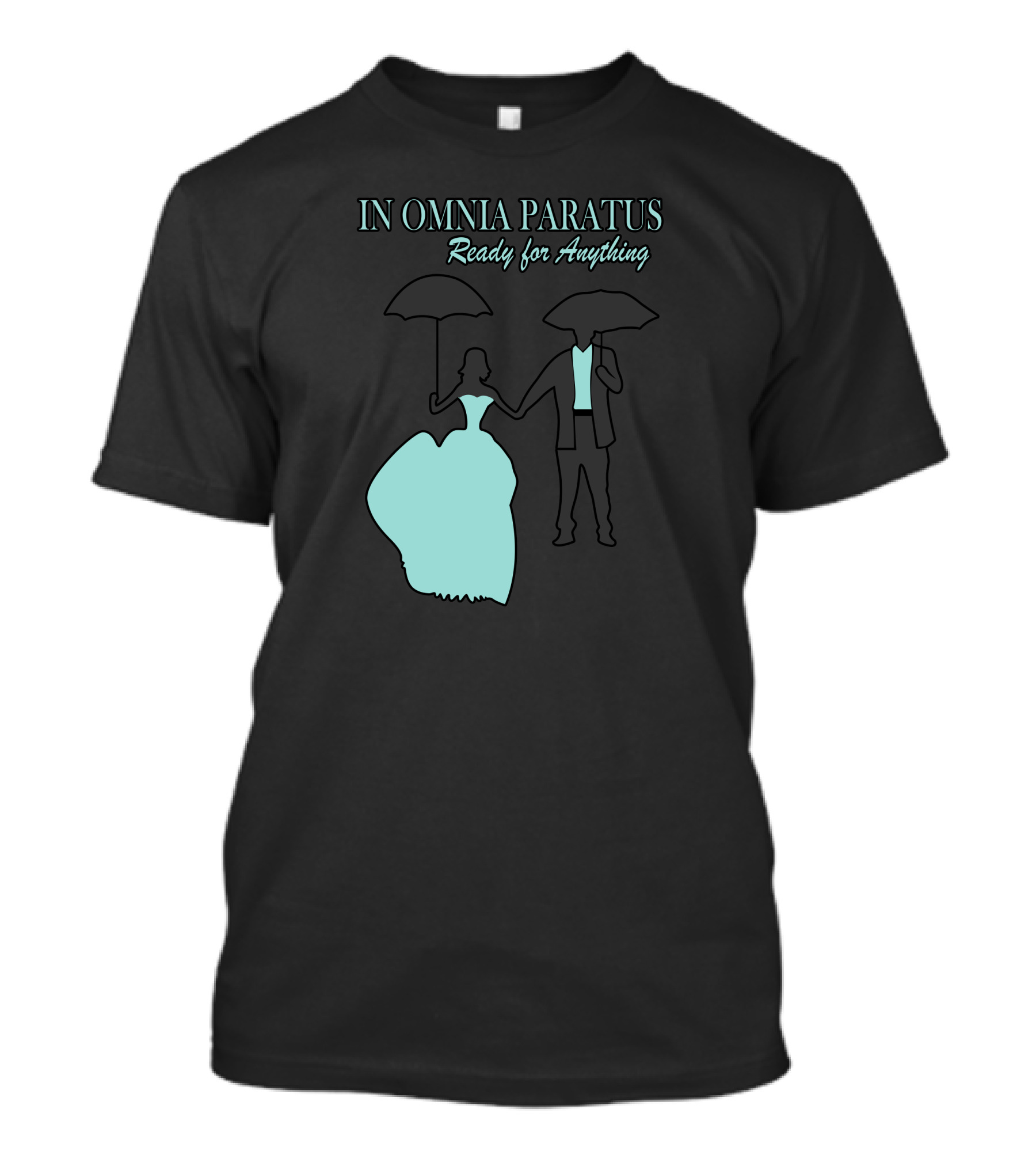 In Omnia Paratus Ready For Anything Umbrella Couple T-Shirt