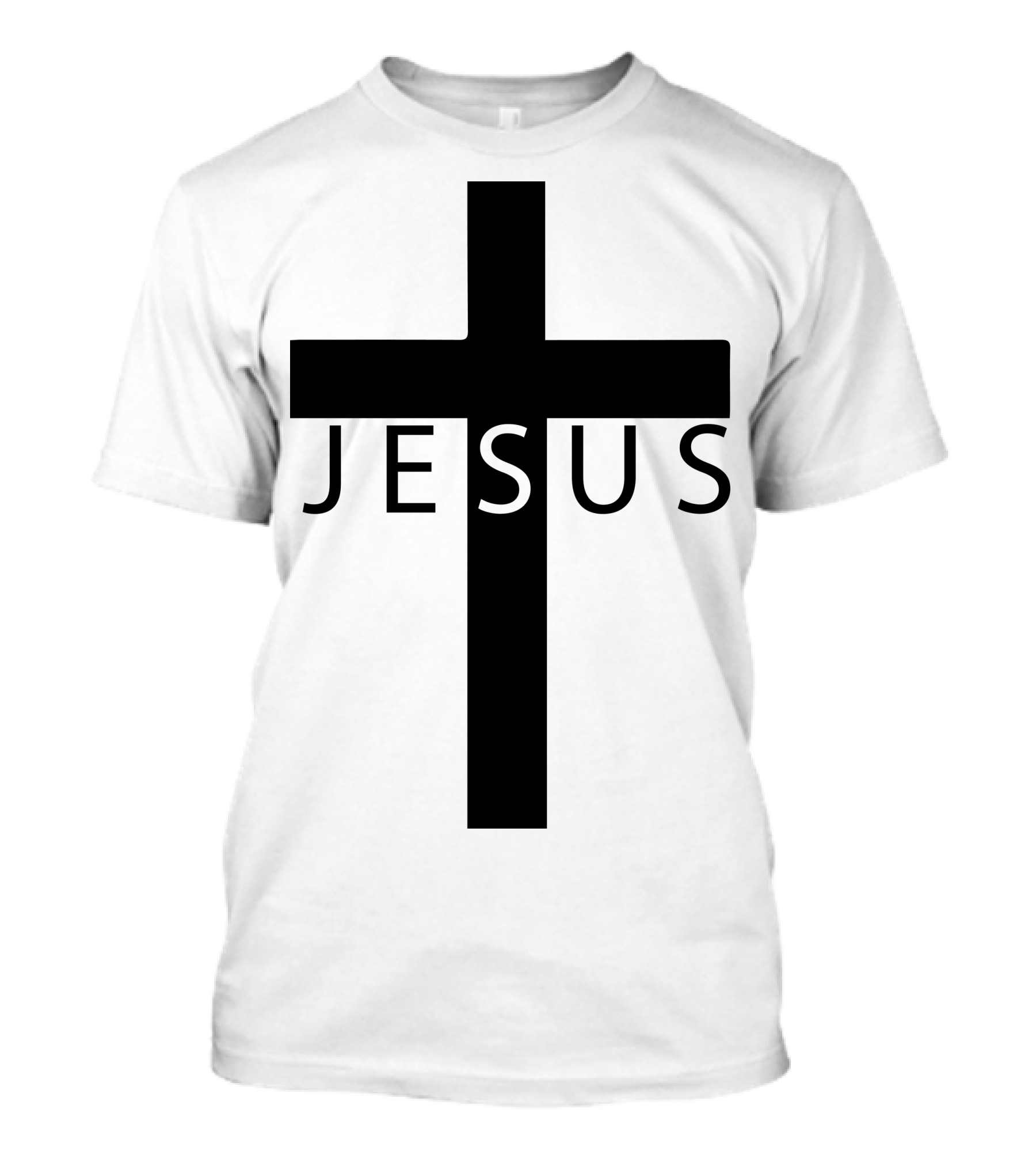 Jesus Cross Symbol With Textual Alignment T-Shirt