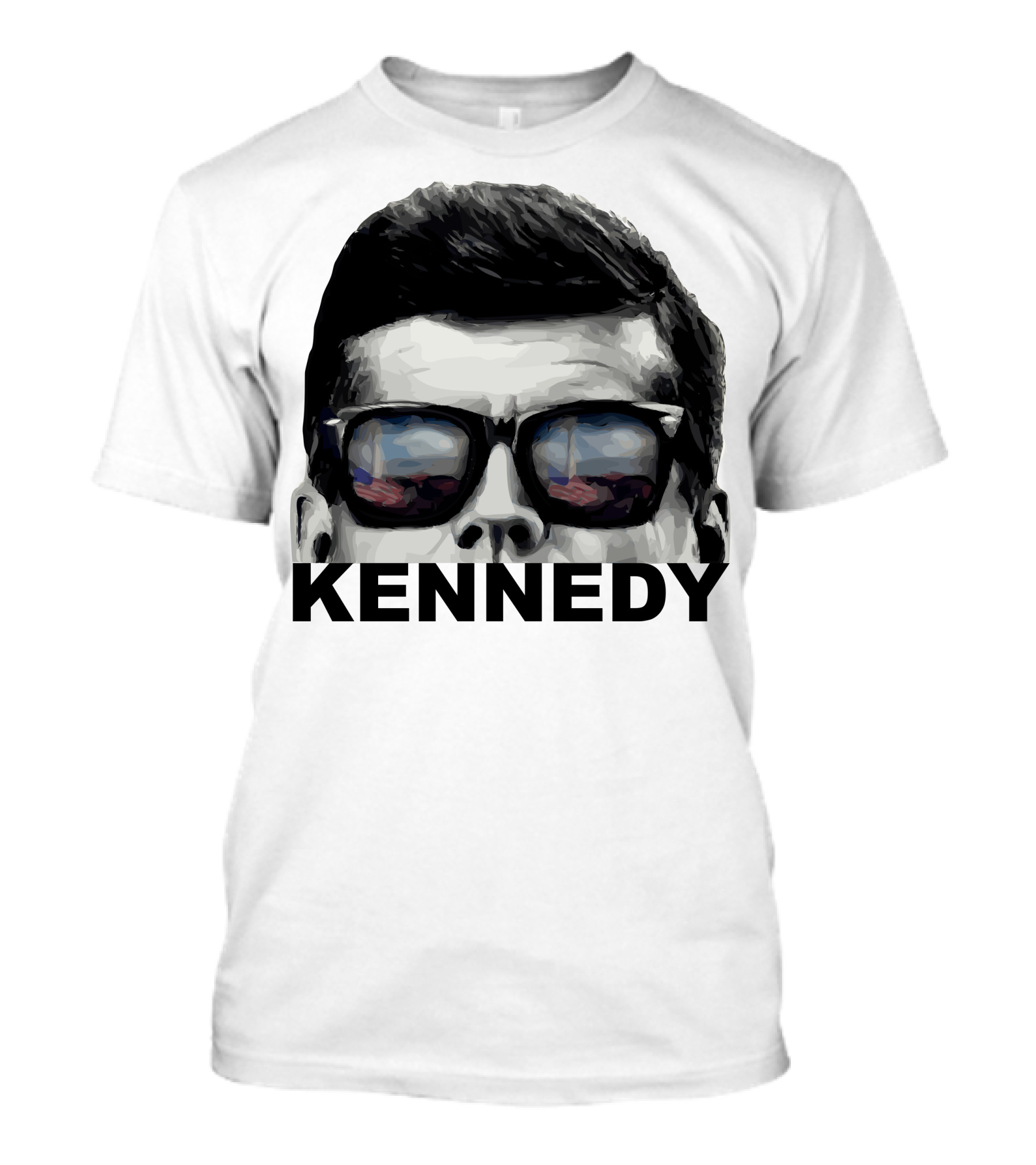 KENNEDY Sunglasses American Flag Reflection T-Shirt