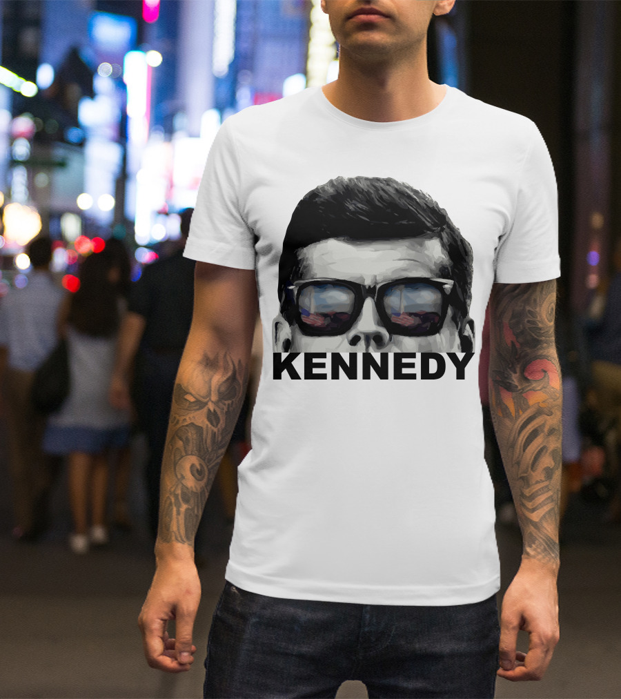 KENNEDY Sunglasses American Flag Reflection T-Shirt