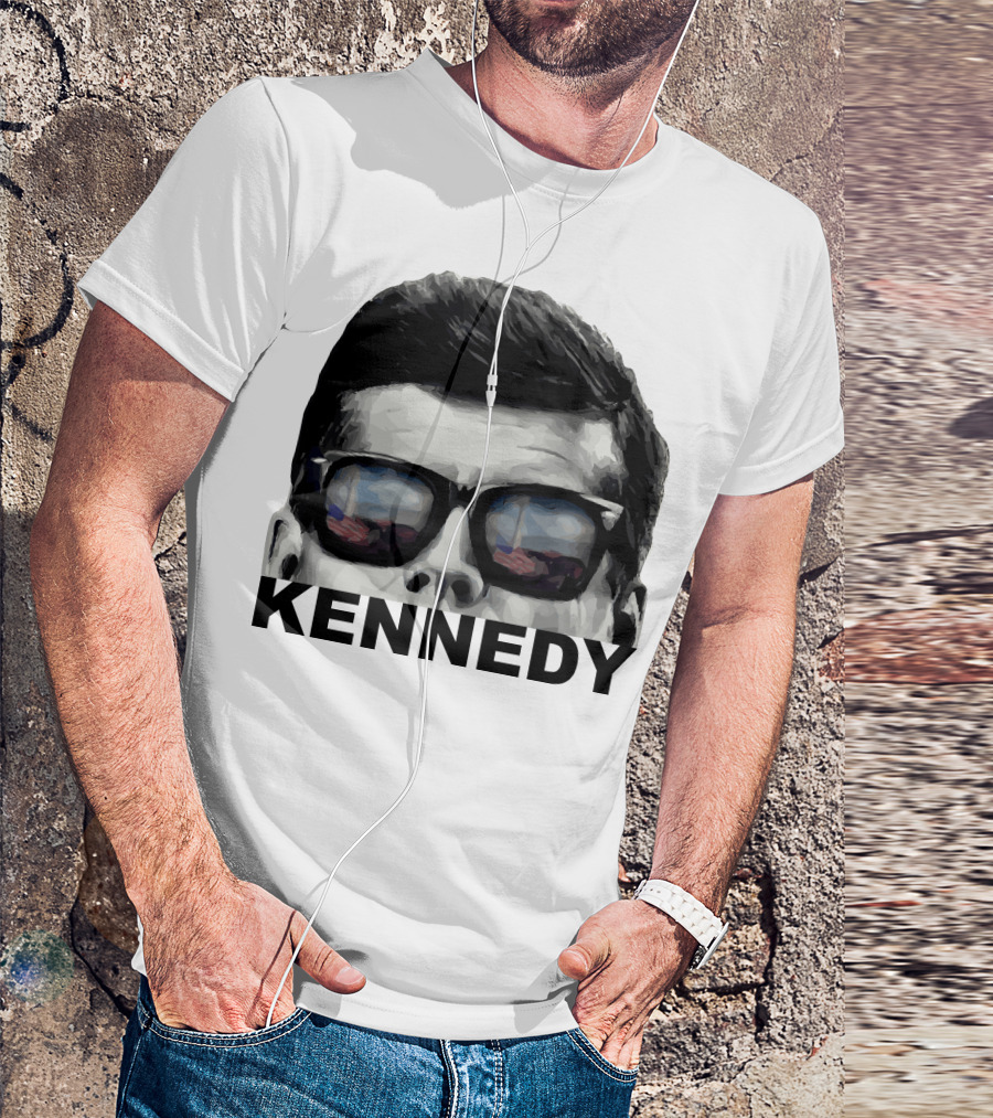 KENNEDY Sunglasses American Flag Reflection T-Shirt
