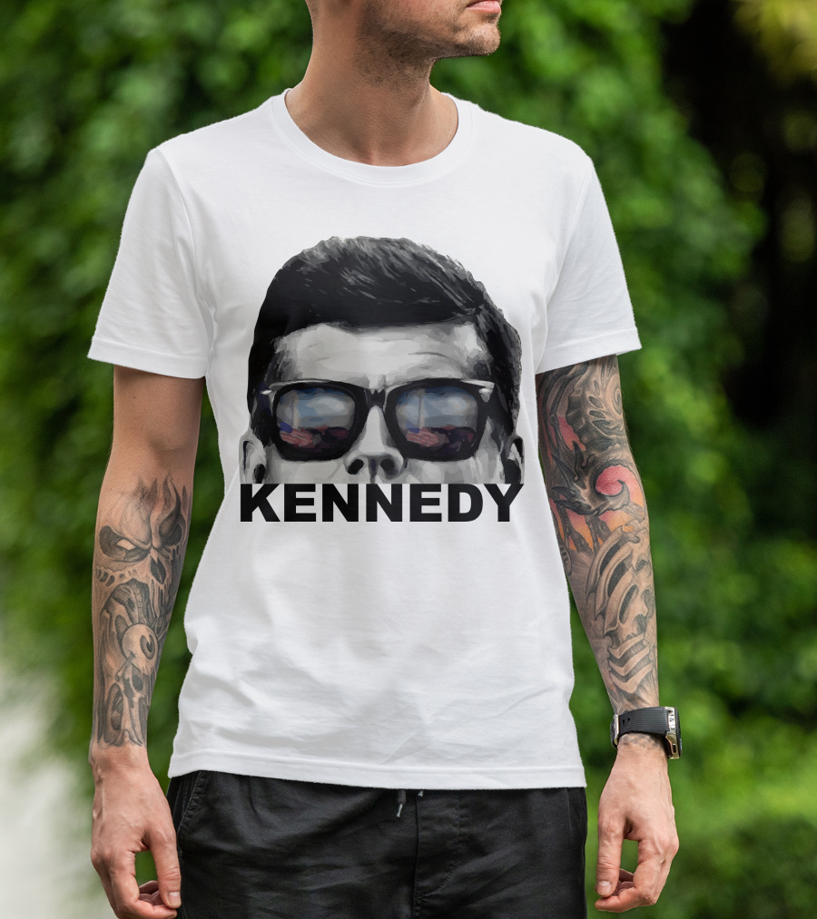 KENNEDY Sunglasses American Flag Reflection T-Shirt