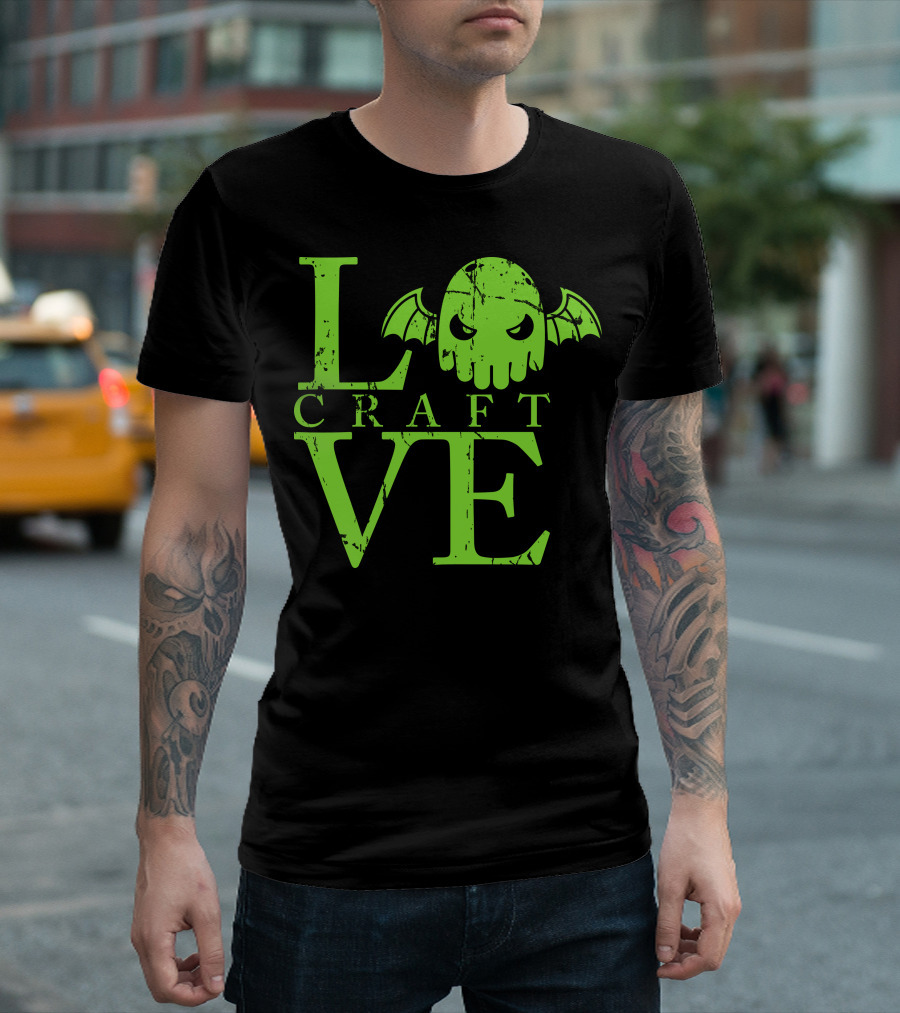 Love Craft Bat Skull Iconic T-Shirt