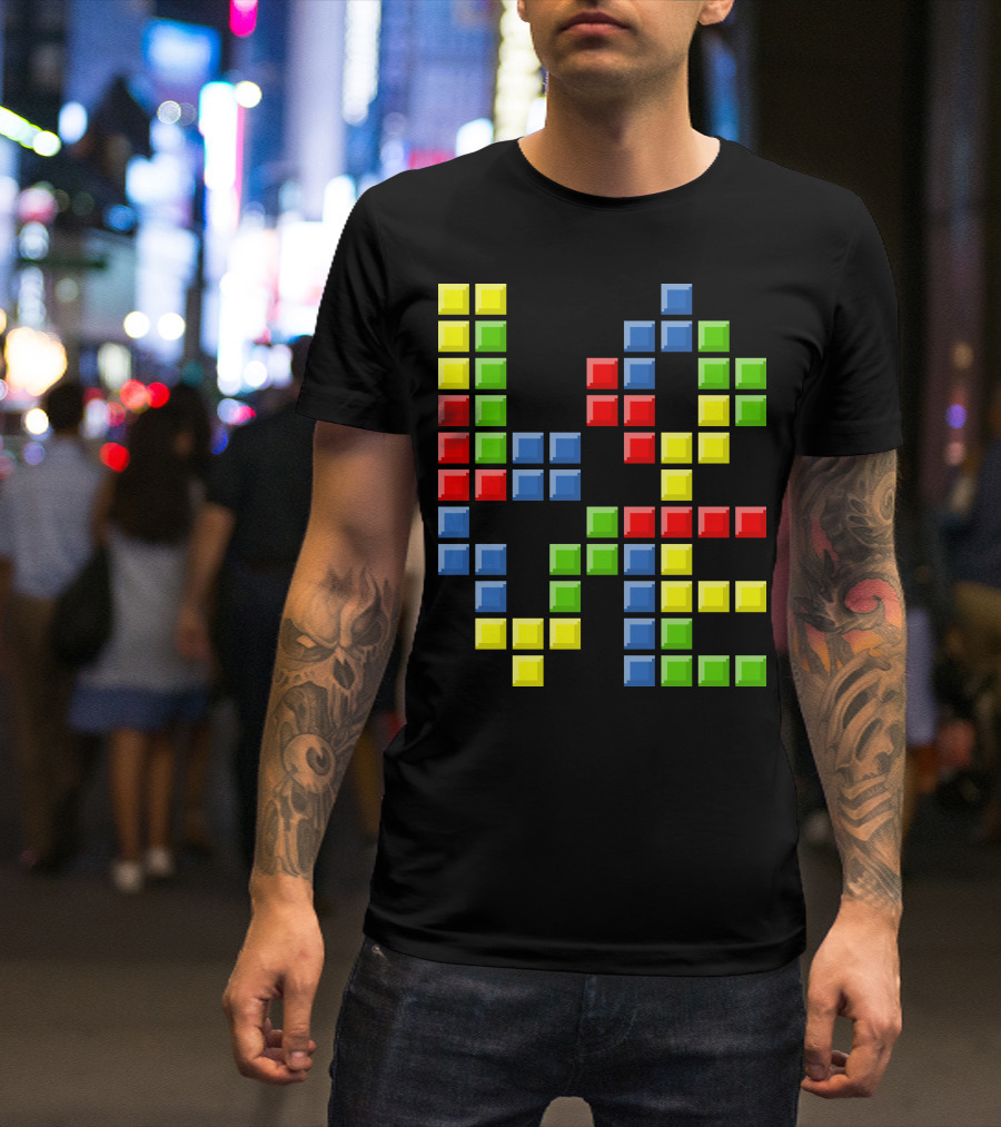 Love Puzzles Retro Block T-Shirt