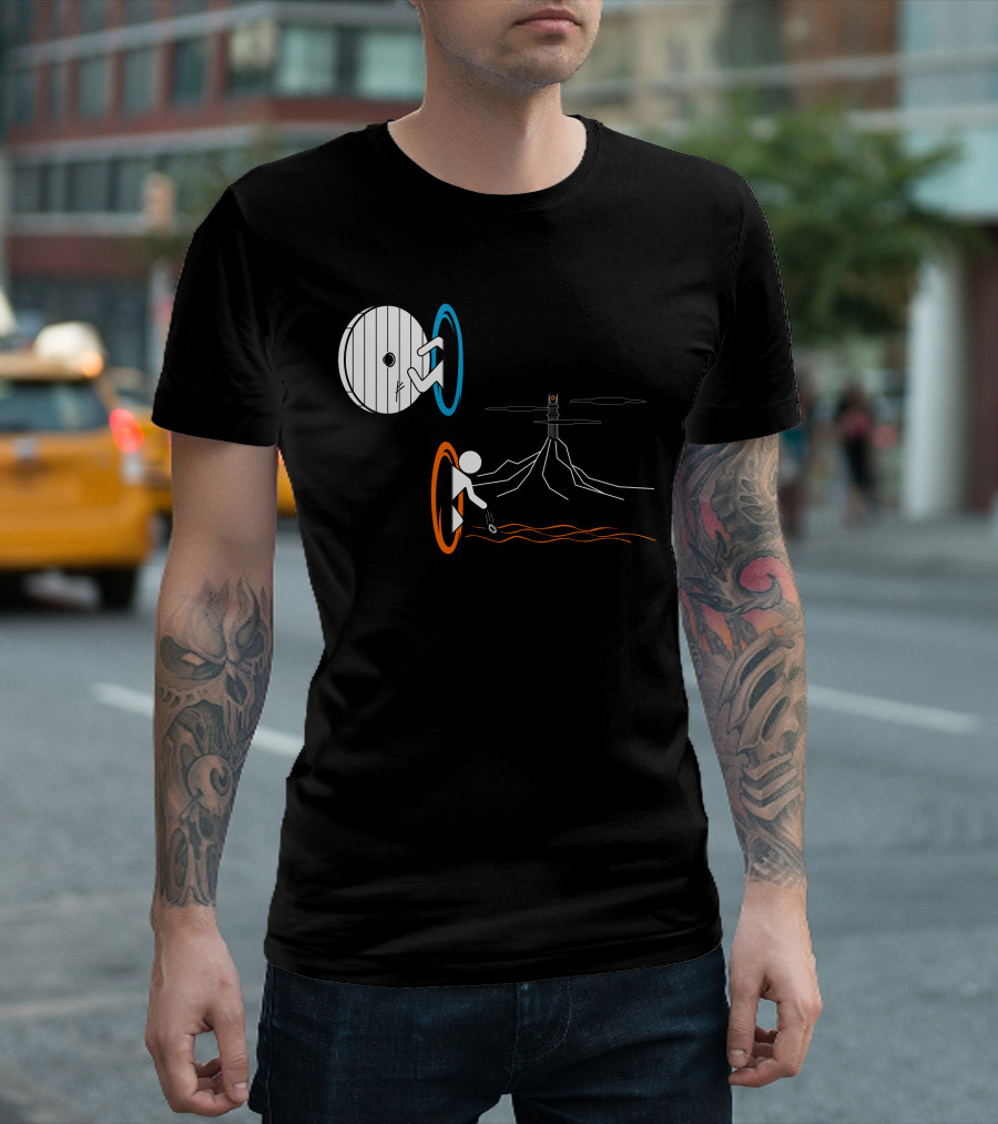 Companion Cube Portal Eye of Sauron Mashup T-Shirt