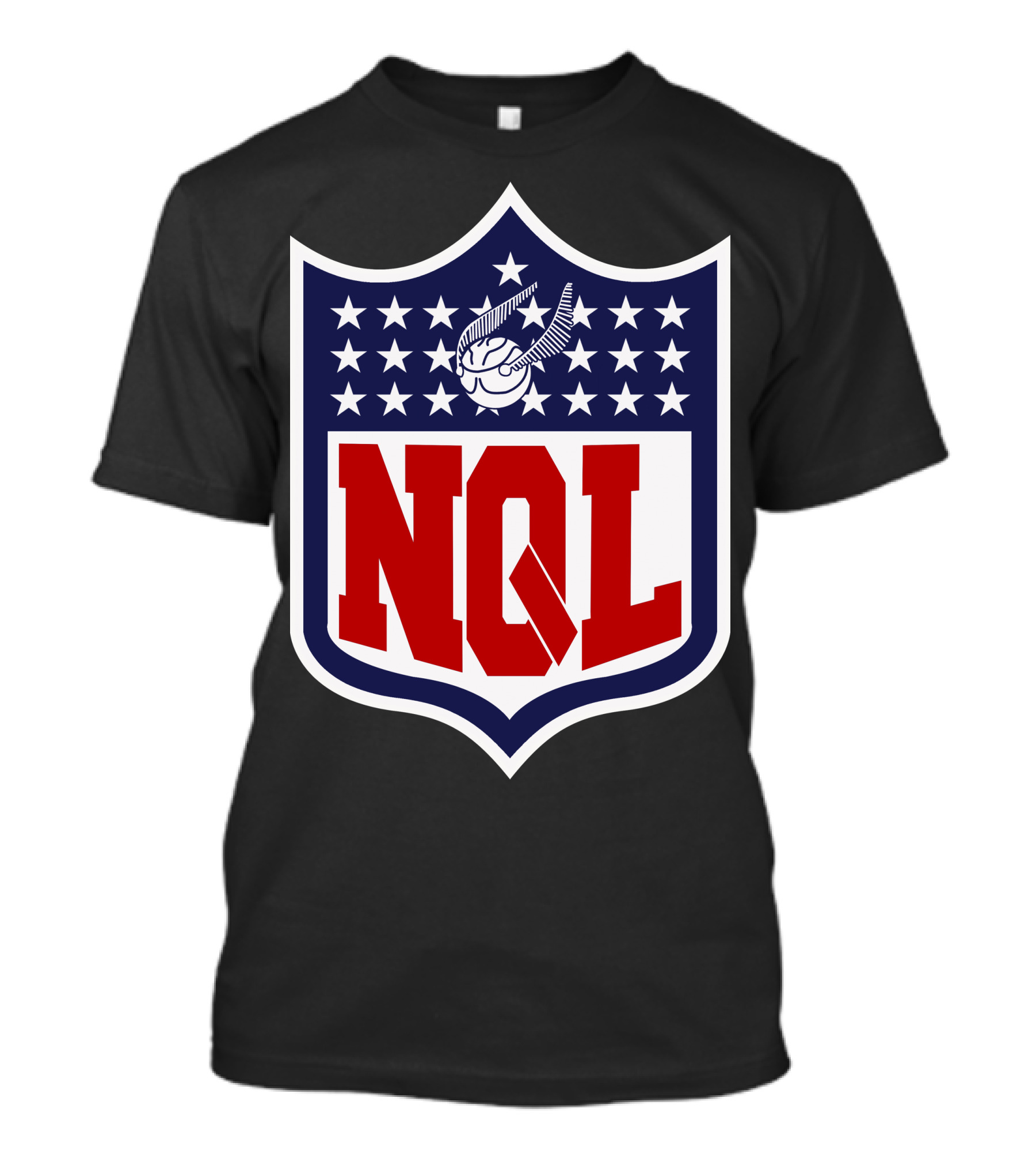 NQL Logo Parody With Flying Ball And Stars T-Shirt