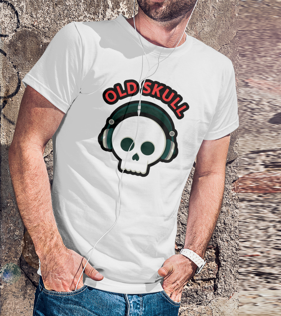 OLD SKULL Headset Icon T-Shirt