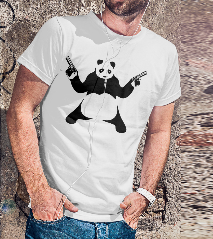 Panda Dual Guns Iconic T-Shirt