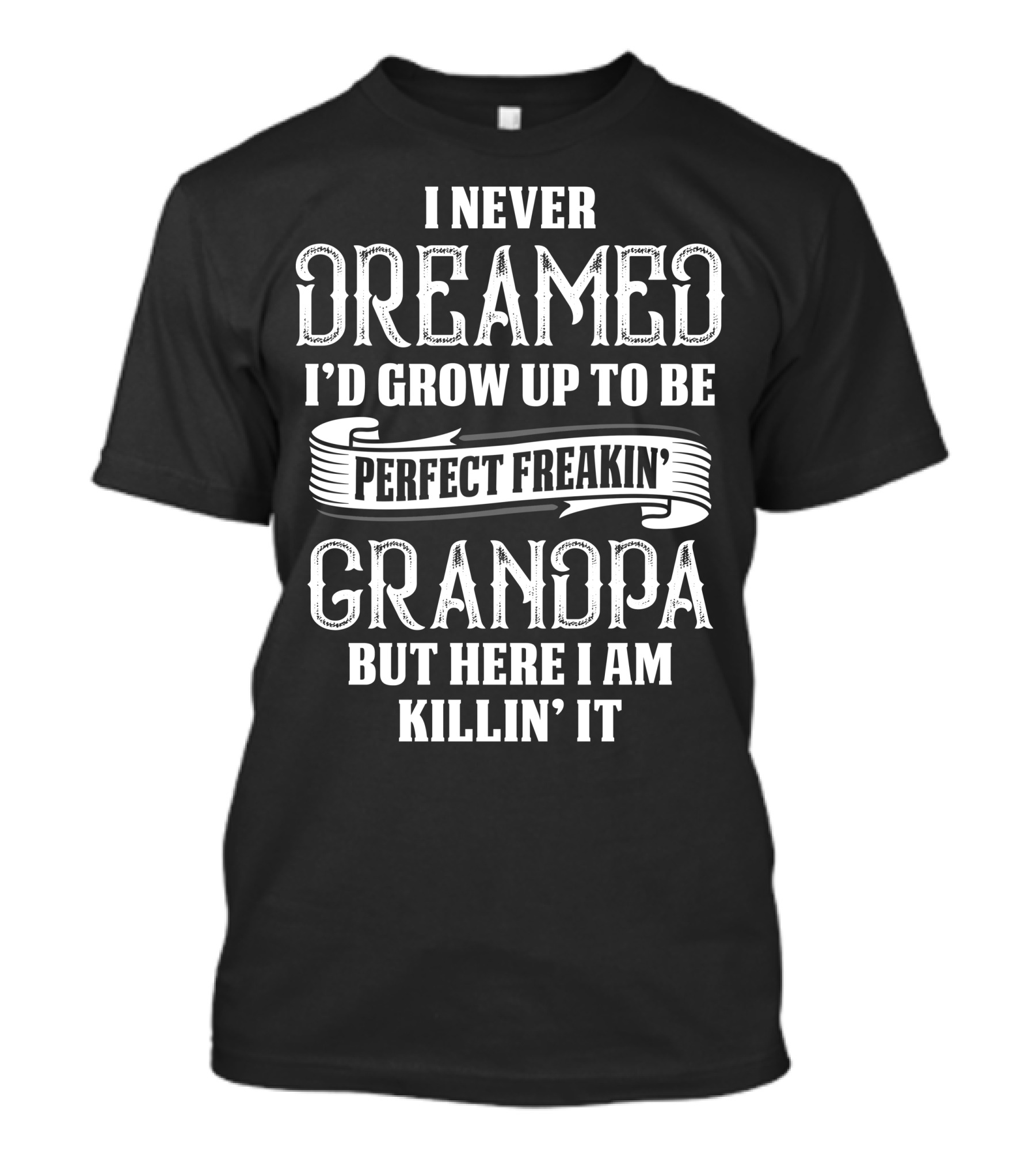 I Never Dreamed I'd Grow Up To Be Perfect Freakin' Grandpa But Here I Am Killin' It T-Shirt