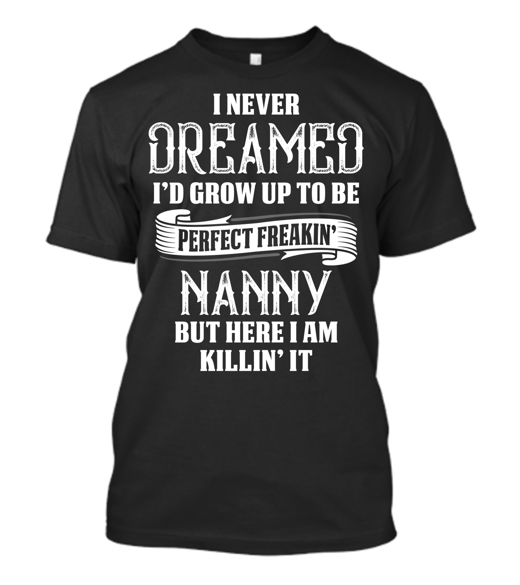 I Never Dreamed I'd Grow Up To Be A Perfect Freakin' Nanny But Here I Am Killin' It T-Shirt