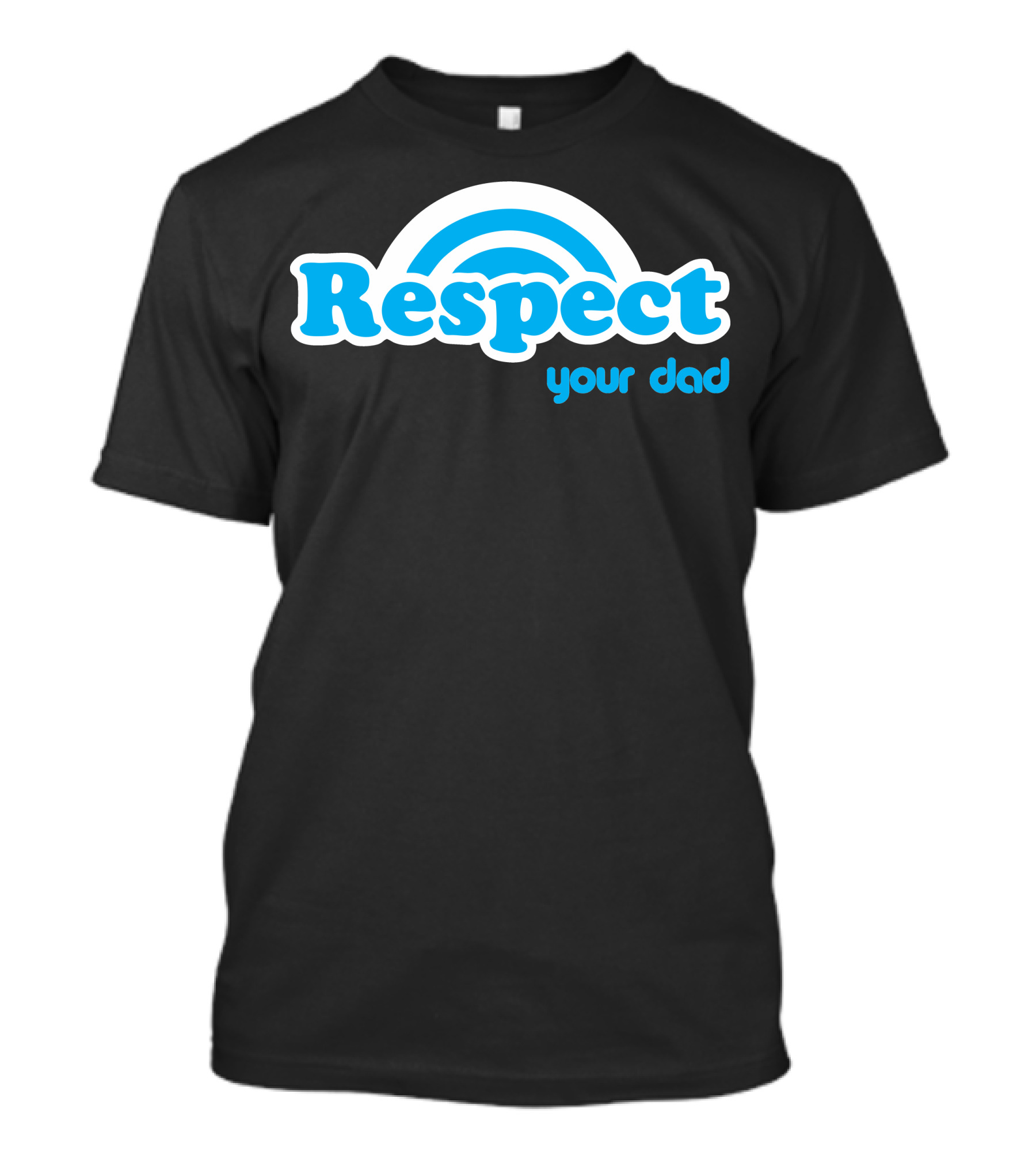 Respect Your Dad Retro Blue Rainbow T-Shirt