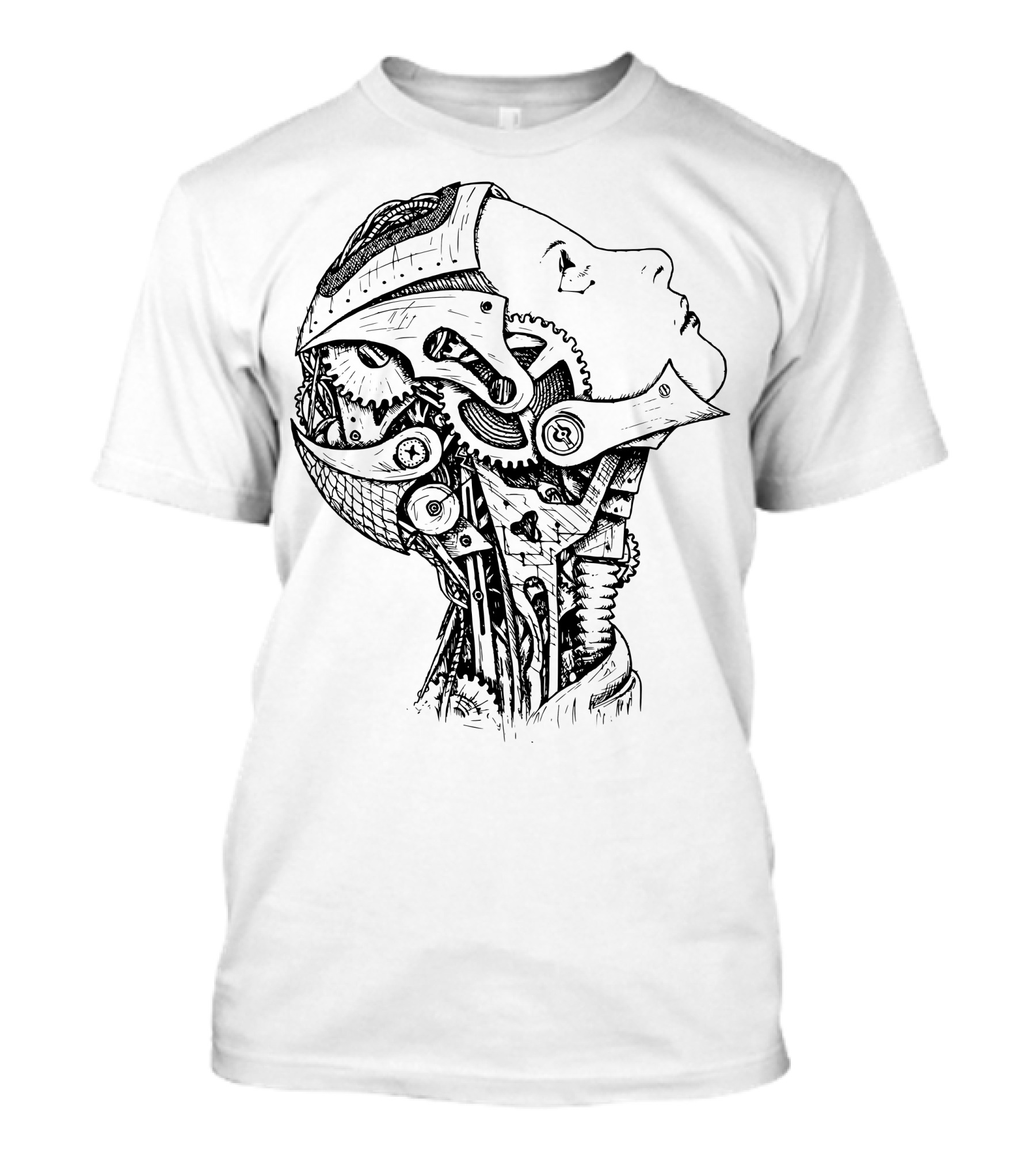 Robot Girl Machine Futuristic Cybernetic T-Shirt