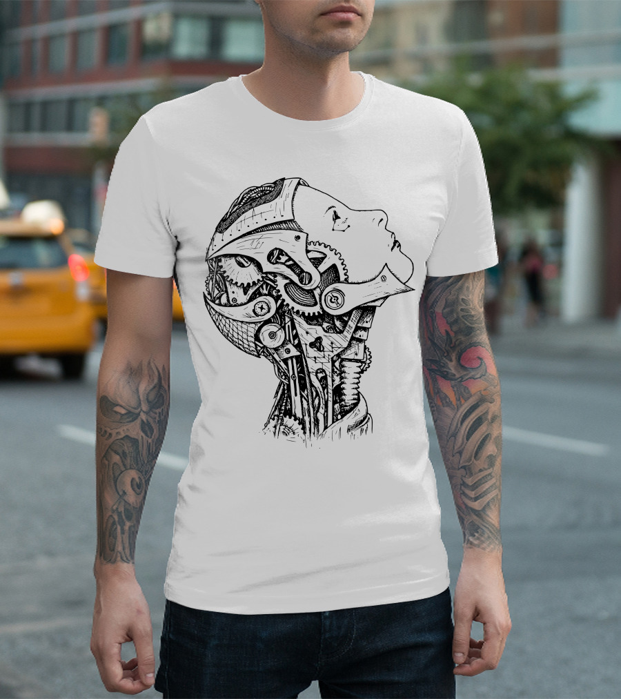 Robot Girl Machine Futuristic Cybernetic T-Shirt