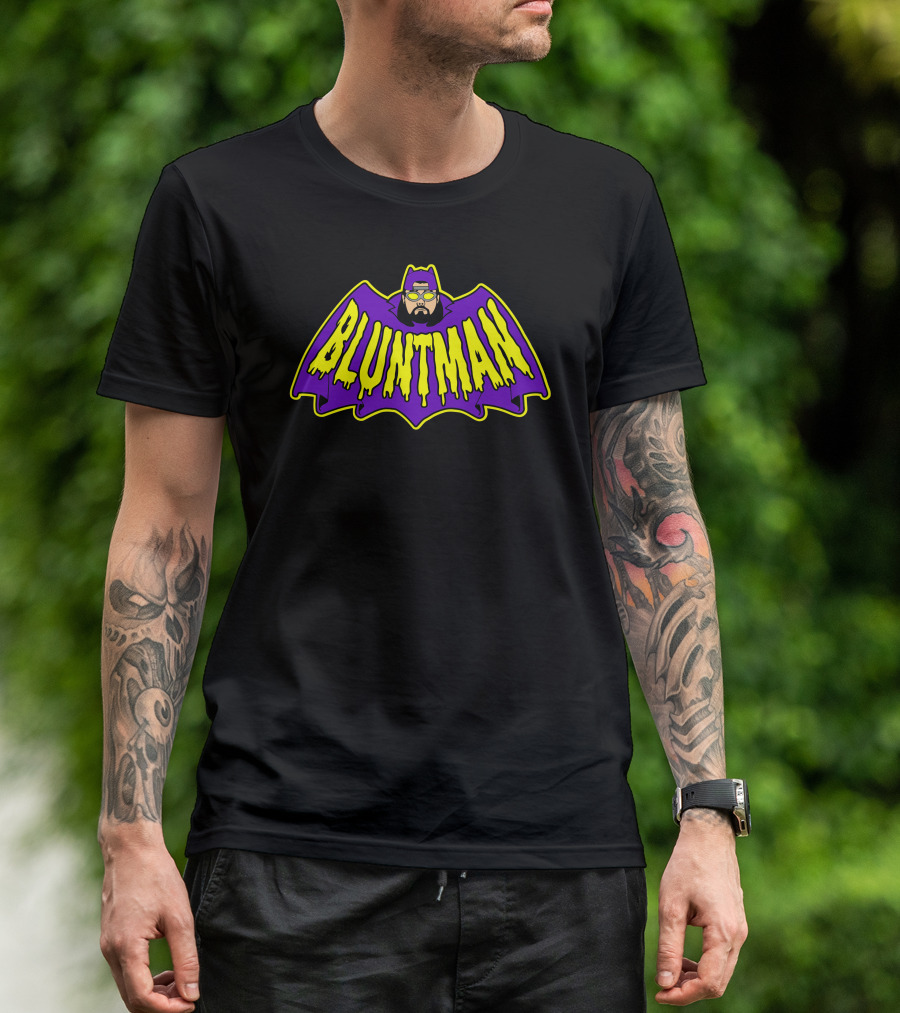 Silent Bob Bluntman Parody Superhero T-Shirt
